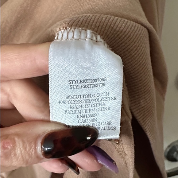 Z SUPPLY | Modern Weekender Tan Crewneck Oversized Sweater - Picture 8 of 14